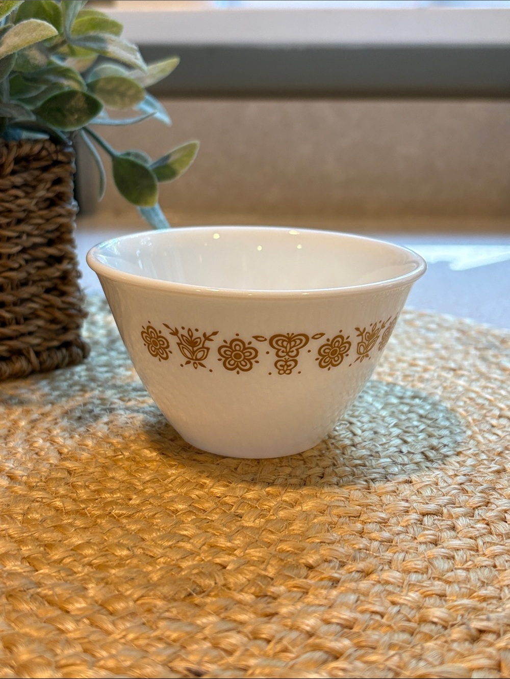 Vintage Corelle Butterfly Gold Sugar Dish